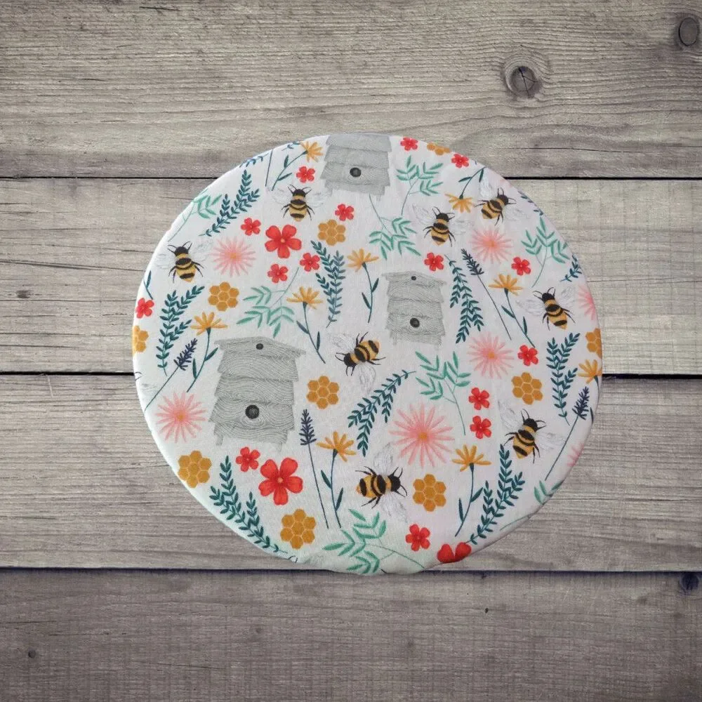 Kitchenaid Bowl Cover Reversible Bees and Pink Roser Mixer Bowl Cover